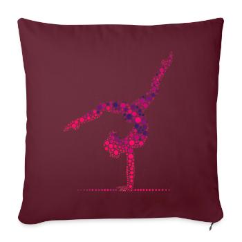 Gymnastique Gymnaste Gymnaste acrobatique - Coussin et housse de 45 x 45 cm - bordeaux - Devant