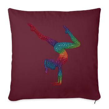 Gymnastique Gymnaste Gymnaste acrobatique - Coussin et housse de 45 x 45 cm - bordeaux - Devant