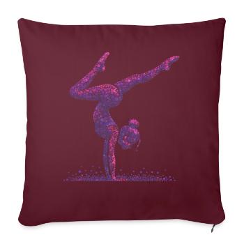 Gymnastique Gymnaste Gymnaste acrobatique - Coussin et housse de 45 x 45 cm - bordeaux - Devant