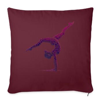 Gymnastique Gymnaste Gymnaste acrobatique - Coussin et housse de 45 x 45 cm - bordeaux - Devant