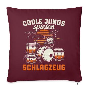 Batteur Batteur Percussion Musiciens - Coussin et housse de 45 x 45 cm - bordeaux - Devant