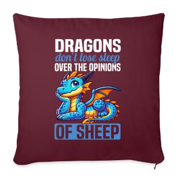 Dragon Creatures Medieval Dragon - Sofa pillow with filling 45cm x 45cm - burgundy - Front
