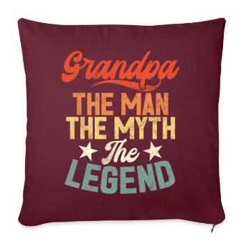 Grandad Grandpa Grandpa Pops Grandparent - Sofa pillow with filling 45cm x 45cm - burgundy - Front