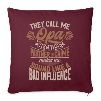 Grandad Grandpa Grandpa Pops Grandparent - Sofa pillow with filling 45cm x 45cm - burgundy - Front