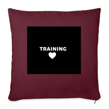 formation de protège-dents - Coussin et housse de 45 x 45 cm - bordeaux - Devant