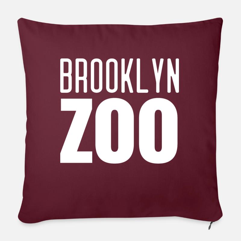 Brooklyn Zoo - Sofakissen mit Füllung 45 x 45 cm - Burgunderrot