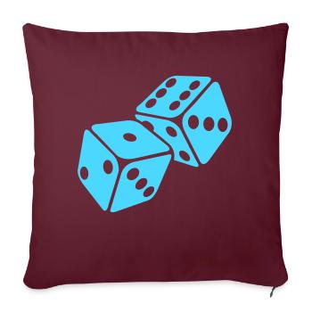 cube - Sofa pillow with filling 45cm x 45cm - burgundy - Front