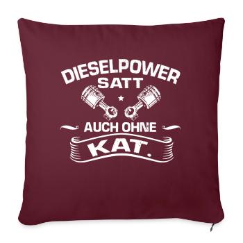 DIESEL POWER - Sofakissen mit Füllung 45 x 45 cm - Burgunderrot - Vorne