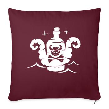Piraten Rum - Sofakissen mit Füllung 45 x 45 cm - Burgunderrot - Vorne