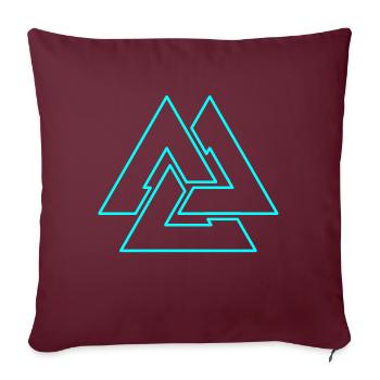 Odins Valknut - Sofakissen mit Füllung 45 x 45 cm - Burgunderrot - Vorne