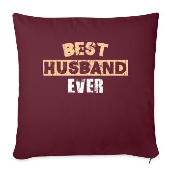 LE MEILLEUR MARI DE TOUS LES TEMPS - Coussin et housse de 45 x 45 cm - bordeaux - Devant