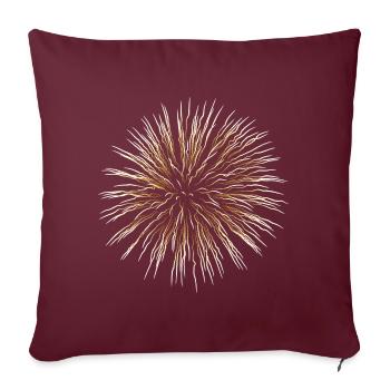 Feu d’artifice de saule d’or - Coussin et housse de 45 x 45 cm - bordeaux - Devant
