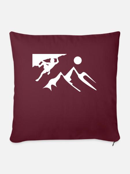 climbing - Sofakissen mit Füllung 45 x 45 cm - Burgunderrot
