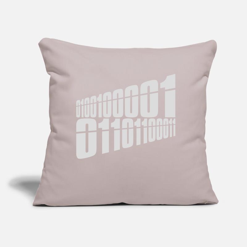 Langage de programme de code binaire Coussin et housse de 45 x 45 cm