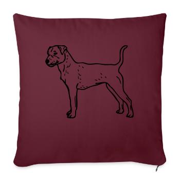 jackrusselsl_06 - Coussin et housse de 45 x 45 cm - bordeaux - Devant