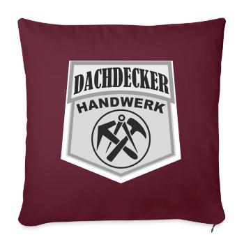 DACHDECKER Handwerk - Sofakissen mit Füllung 45 x 45 cm - Burgunderrot - Vorne