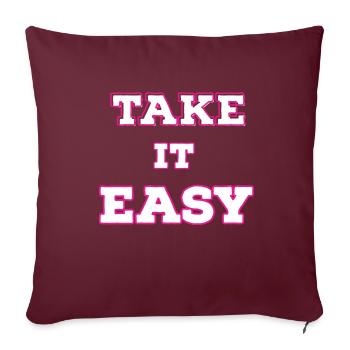 Take it easy - Sofakissen mit Füllung 45 x 45 cm - Burgunderrot - Vorne