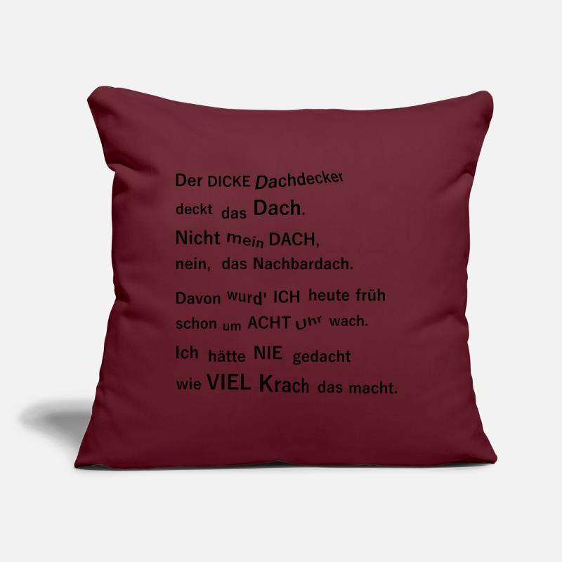 Der dicke Dachdecker deckt das Dach Sofakissen mit Füllung 45 x 45 cm