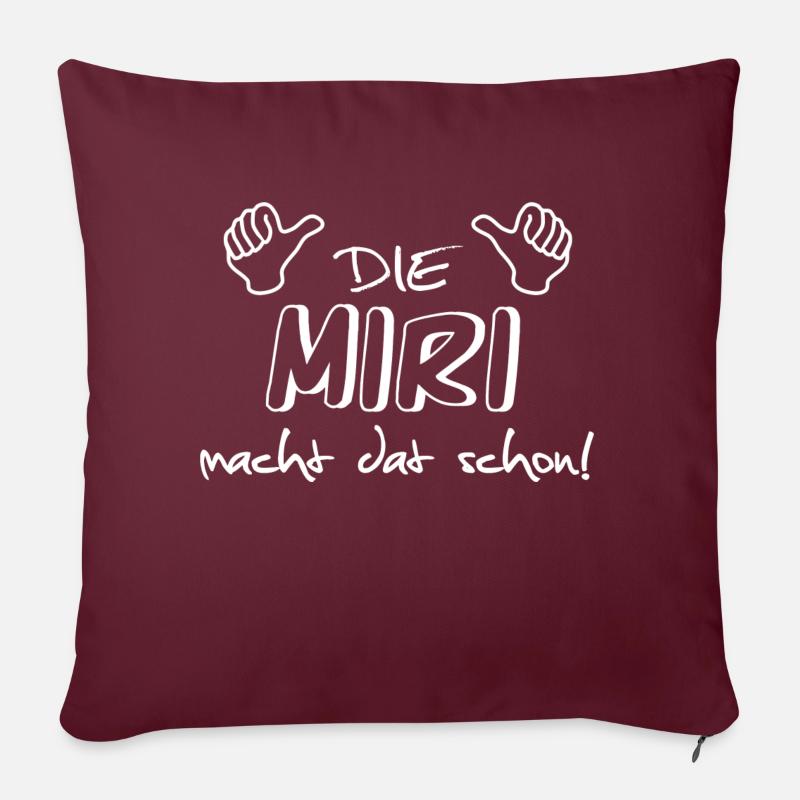 miri - Sofakissen mit Füllung 45 x 45 cm - Burgunderrot
