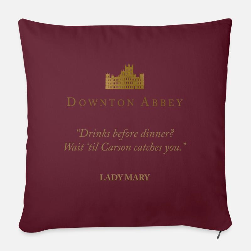 Downton Abbey Lady Mary Drinks Before Dinner - Sofakissen mit Füllung 45 x 45 cm - Burgunderrot