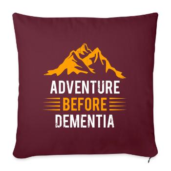 Adventure before Dementia Opa wandern - Sofakissen mit Füllung 45 x 45 cm - Burgunderrot - Vorne