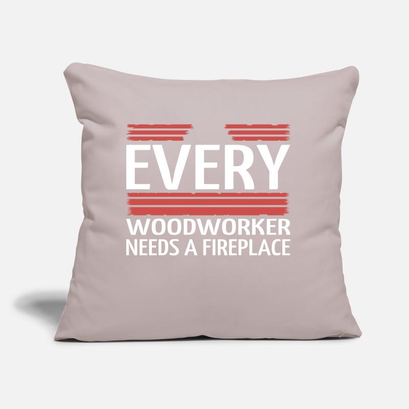 present logging quote forest work forestry Sofakissen mit Füllung 45 x 45 cm