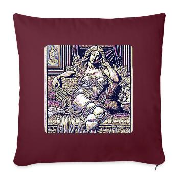 Men's Collection | Online Mode - Sofa pillow with filling 45cm x 45cm - burgundy - Front