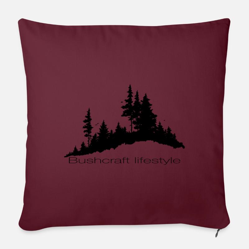 Bushcraft-Lebensstil - Sofakissen mit Füllung 45 x 45 cm - Burgunderrot