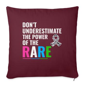 Rare Disease Awareness - Sofa pillow with filling 45cm x 45cm - burgundy - Front