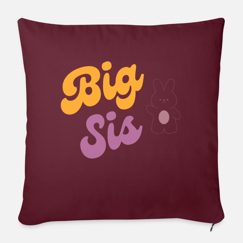 BIG SIS - Sofakissen mit Füllung 45 x 45 cm - Burgunderrot