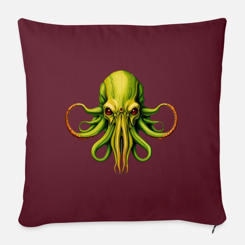 Cthulhu - Sofakissen mit Füllung 45 x 45 cm - Burgunderrot