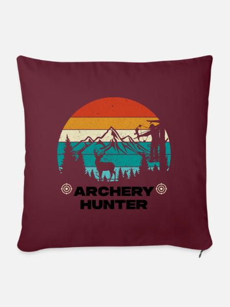 Archery Hunter - Sofakissen mit Füllung 45 x 45 cm - Burgunderrot