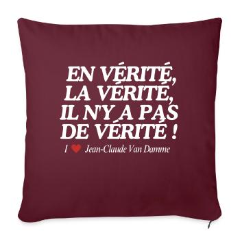 La vérité JCVD | QUOTE - Coussin et housse de 45 x 45 cm - bordeaux - Devant