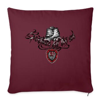 Blood Family, Brothers till the End , schwarz - Sofakissen mit Füllung 45 x 45 cm - Burgunderrot - Vorne