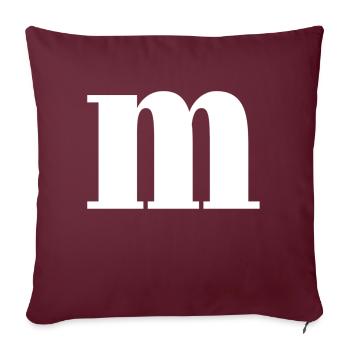 M et M Karnaval - Coussin et housse de 45 x 45 cm - bordeaux - Devant