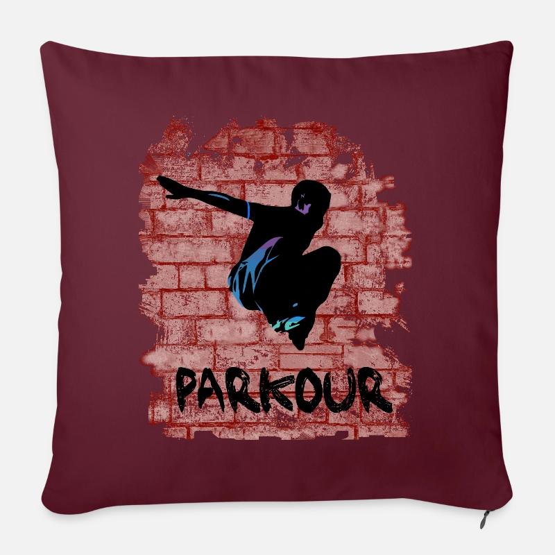 Parkour - Sofakissen mit Füllung 45 x 45 cm - Burgunderrot