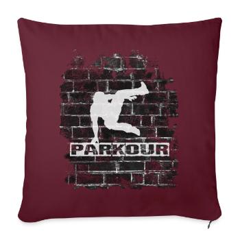 Parkour - Sofakissen mit Füllung 45 x 45 cm - Burgunderrot - Vorne