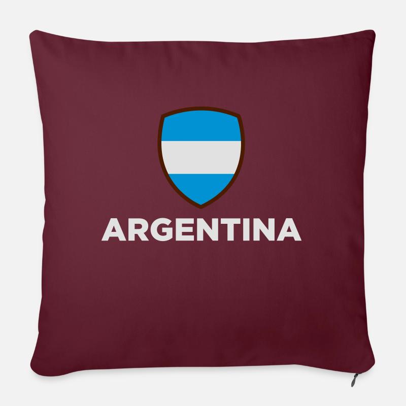 Drapeau national de l'Argentine - Coussin et housse de 45 x 45 cm - bordeaux