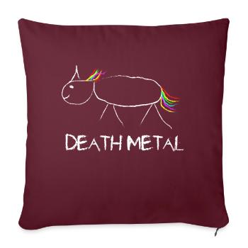 Death Metal Unicorn - Sofakissen mit Füllung 45 x 45 cm - Burgunderrot - Vorne