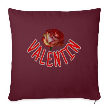 VALENTINE - Coussin et housse de 45 x 45 cm - bordeaux - Devant