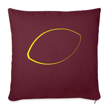 Football Silhouette Touchdown Amerika Quarterback - Sofakissen mit Füllung 45 x 45 cm - Burgunderrot - Vorne