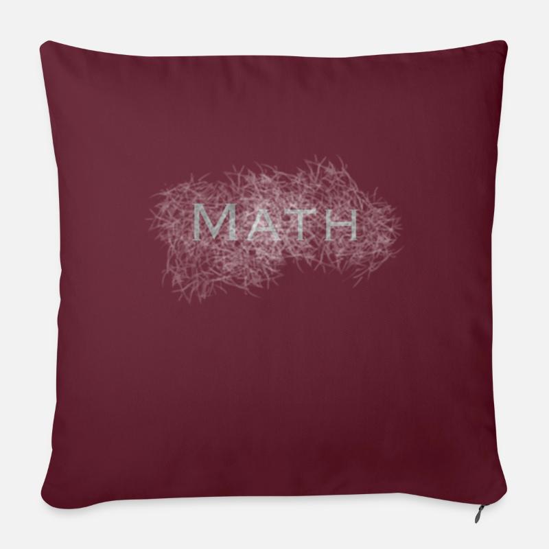 Mathe Muster - Sofakissen mit Füllung 45 x 45 cm - Burgunderrot
