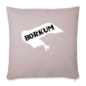 borkum insel - Sofakissen mit Füllung 45 x 45 cm - helles Taupe - Vorne