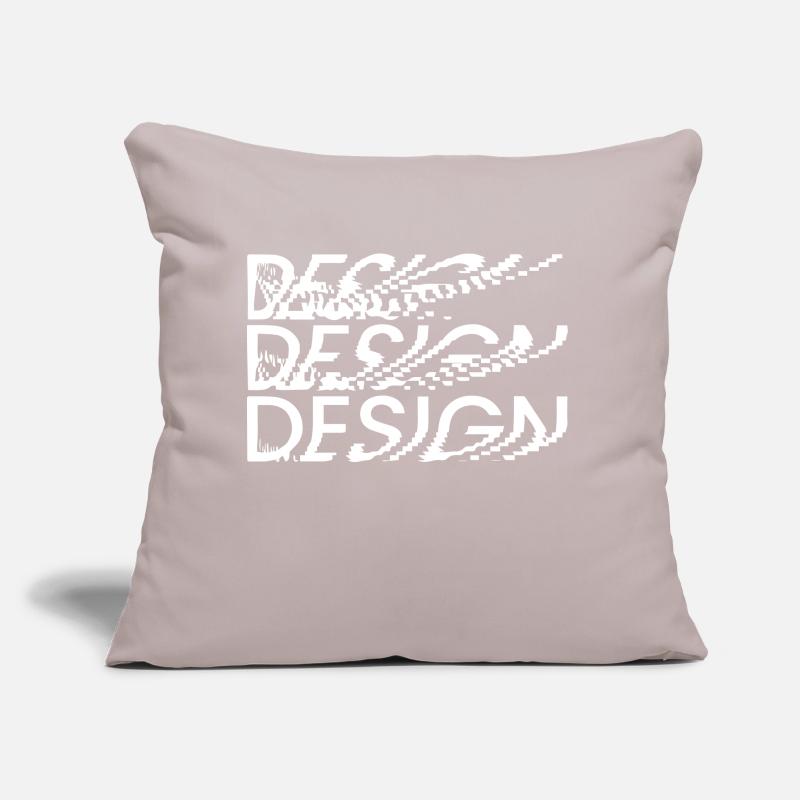 distorted pixel design text Sofa pillow with filling 45cm x 45cm