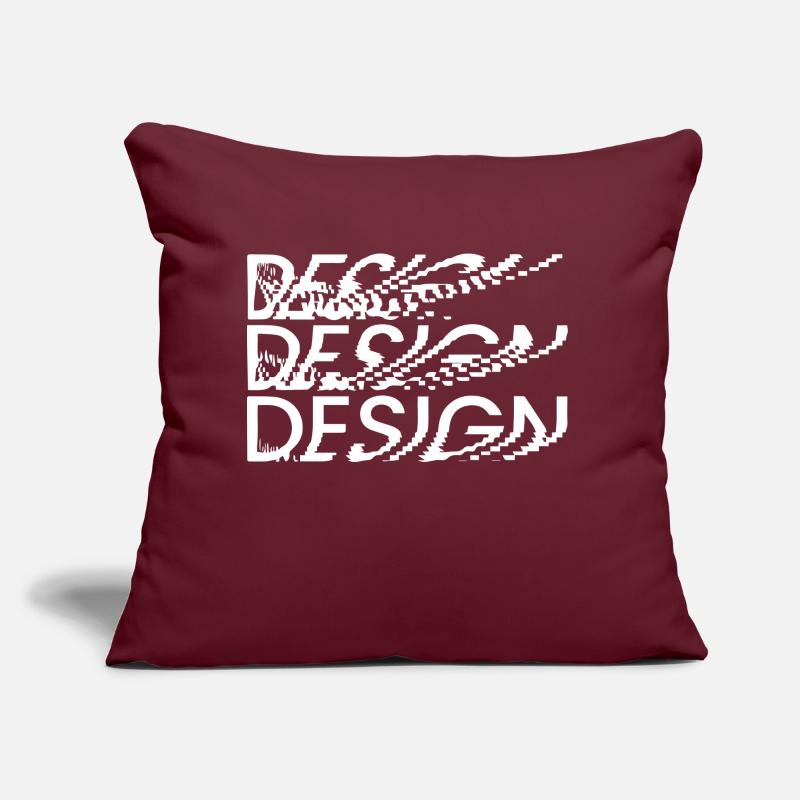 distorted pixel design text Sofa pillow with filling 45cm x 45cm