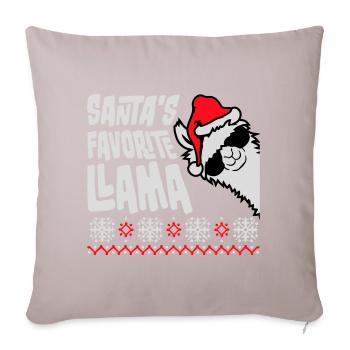 Santa's Favorite Llama Cool Side Sunglasses - Sofa pillow with filling 45cm x 45cm - light taupe - Front