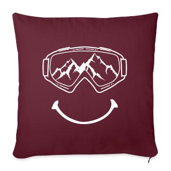 Snowboard Skiing - Winter Sports Goggles, Snow - Sofa pillow with filling 45cm x 45cm - burgundy - Front