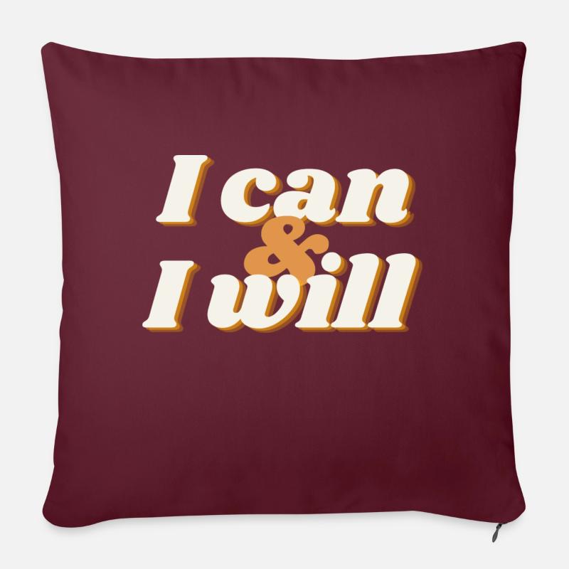 I can - Sofakissen mit Füllung 45 x 45 cm - Burgunderrot
