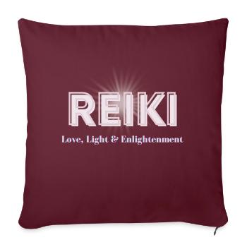 Reiki - Sofa pillow with filling 45cm x 45cm - burgundy - Front