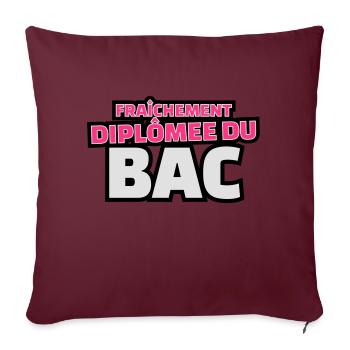 fraîchement diplomée du bac - Coussin et housse de 45 x 45 cm - bordeaux - Devant